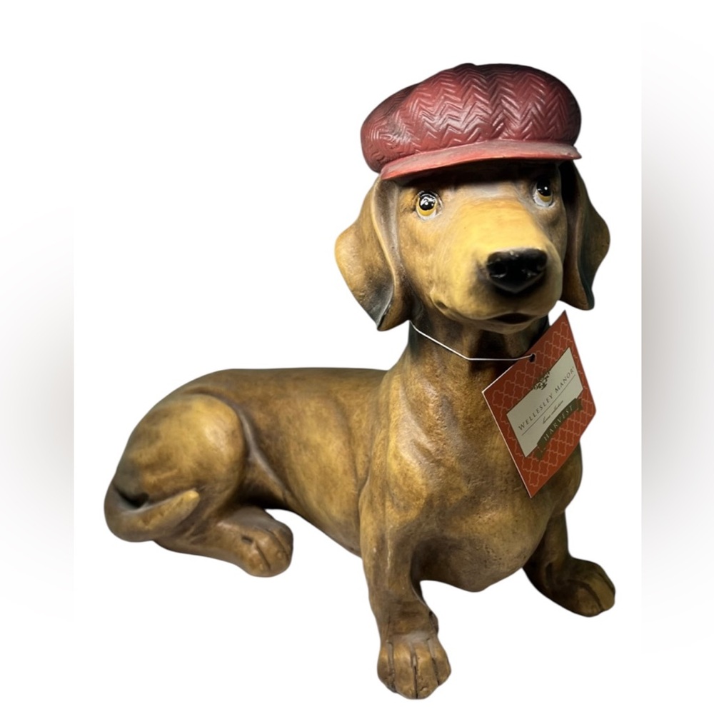 New Thanksgiving Fall Dachshund Dog Statue Figure by Wellesley Manor